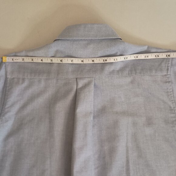 Rugged Bear Boys Blue White Button Down Shirt Size 14 Front Pocket EUC - Picture 9 of 14